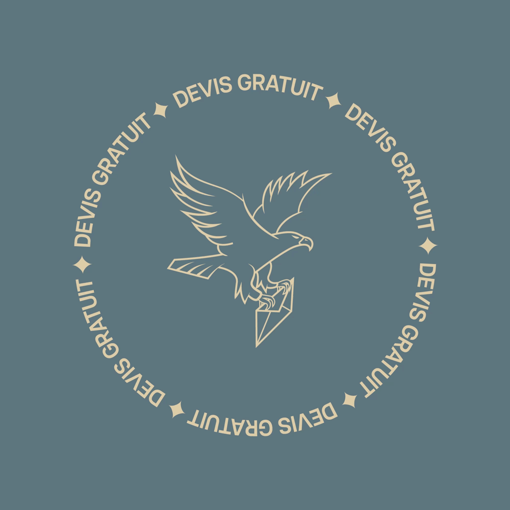 Devis gratuit — illustration animée aigle Studio Véroce
